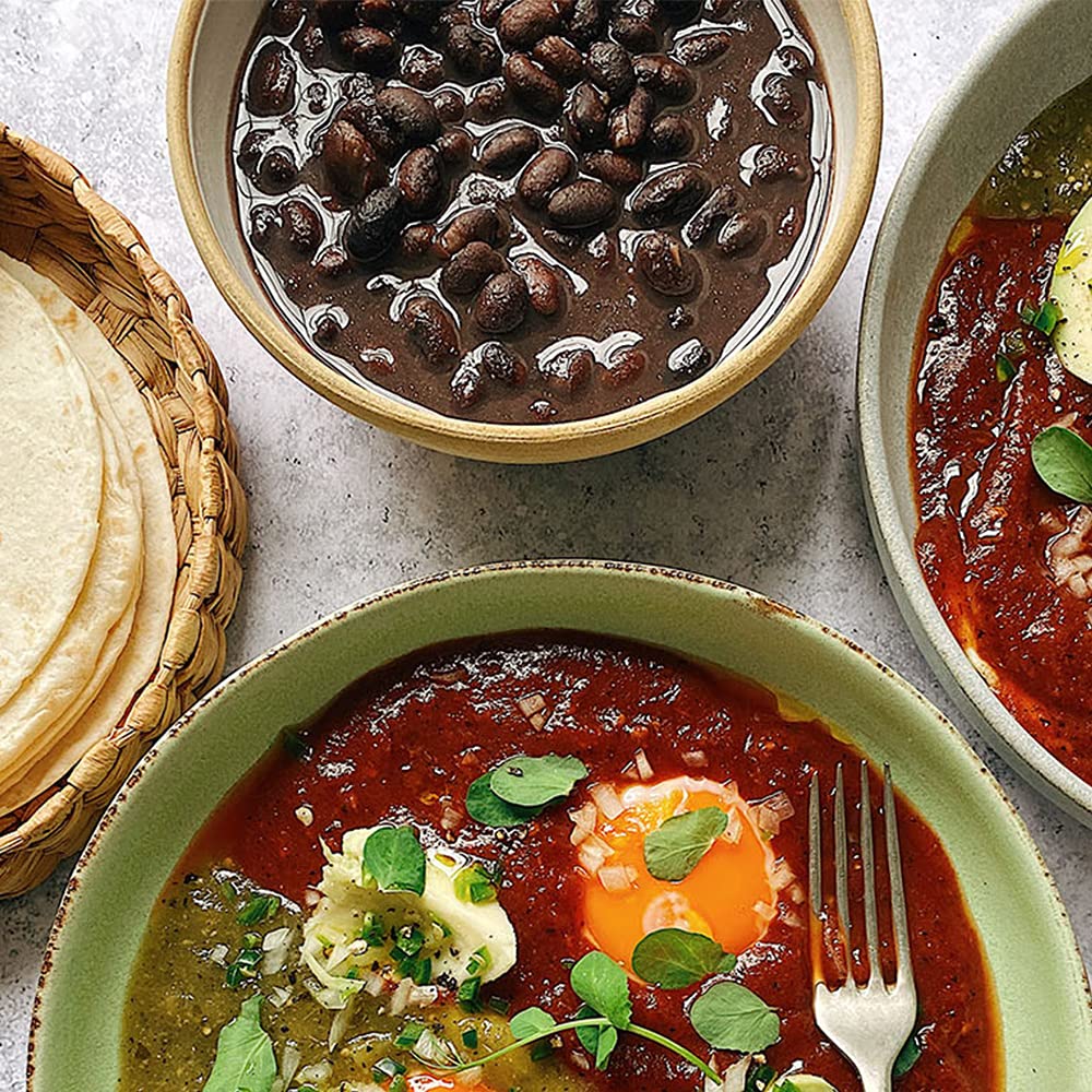 Gran Luchito Mexican Cantina Black Beans 15oz (Pack Of 6) - Vegan - Fat Free - Non GMO - Microwavable Pouch