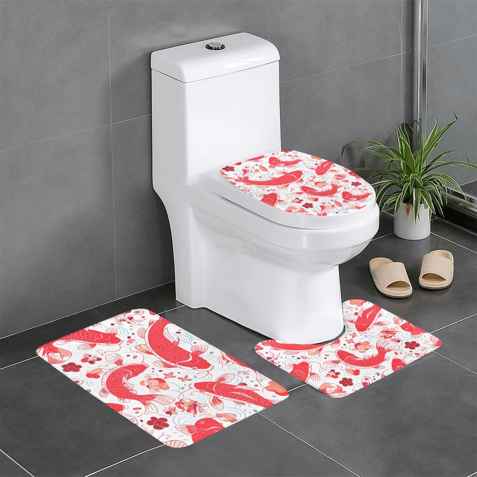 Tapis de douche antidérapant et doux pour salle de bain familiale lot de 3