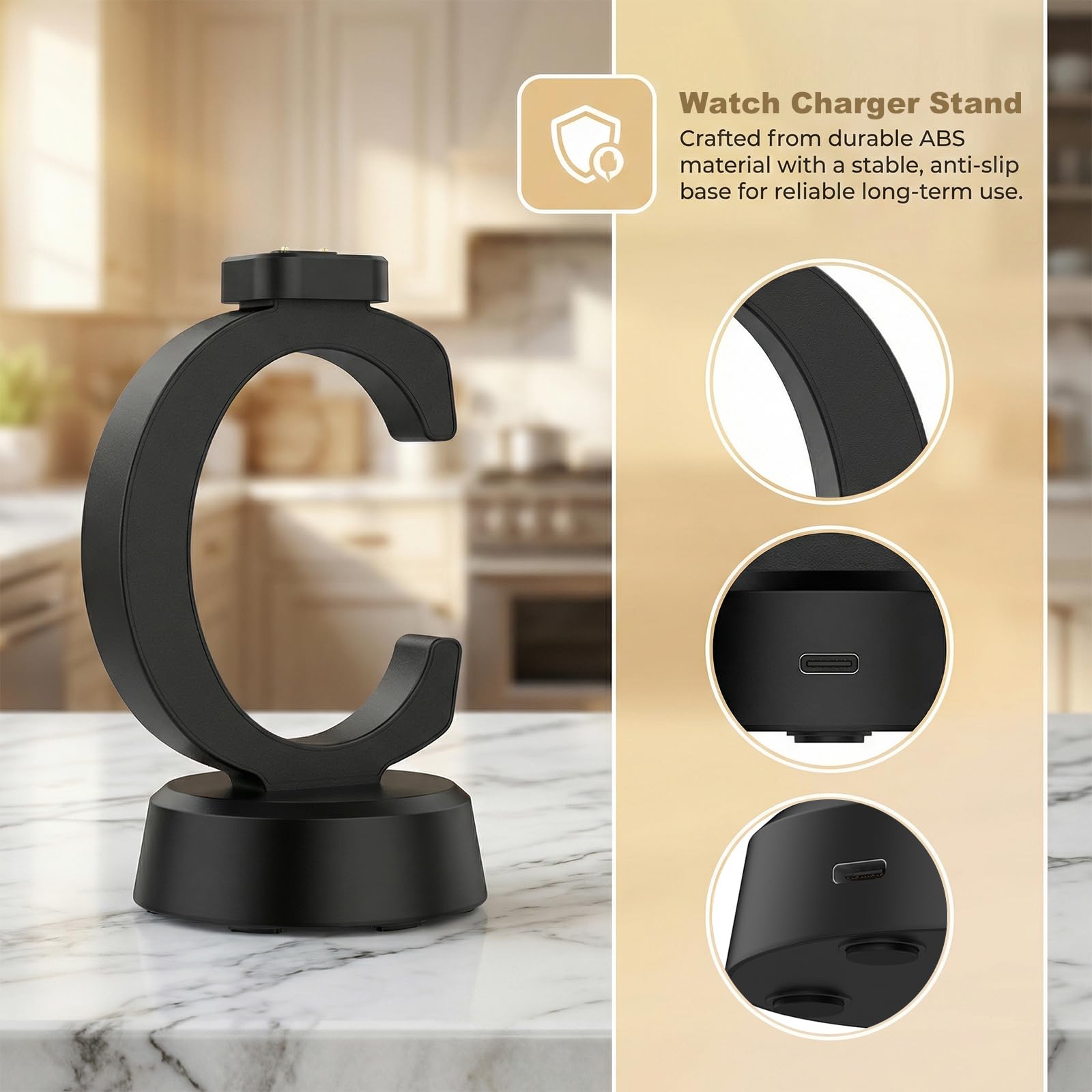 5 pezzi di supporto di ricarica per Xplora X6 Play / X6 Pro smartwatch, docking magnetico a forma di C con cavetto, supporto di sostituzione per caricabatterie orologio e accessori