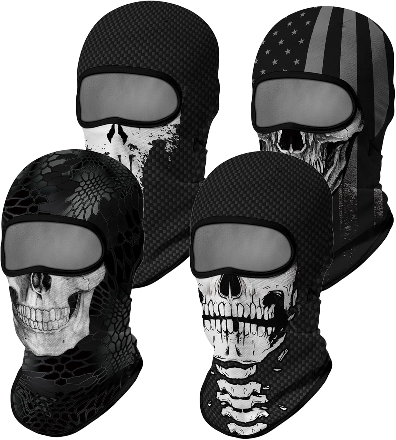 4PCS Balaclava Full Face Mask Ski Mask UV Protection Cover Motorcycle Full Face Mask for Men Women - Image 2