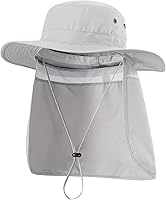 Vista 23 de Home Prefer Sombrero para sol para el aire libre con protección UV, secado rápido, unisex con solapa para proteger el cuello