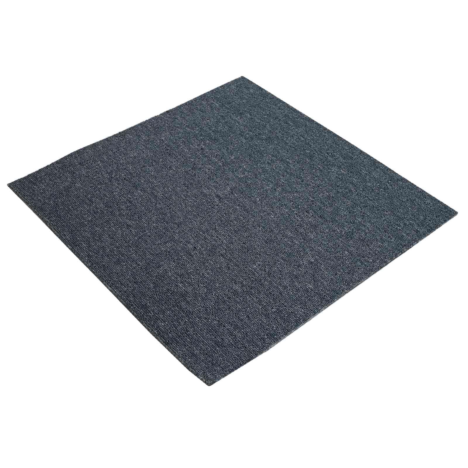 Carrelage de moquette bleu gris 50 x 50 cm doux au toucher pour chambre parentale cosy