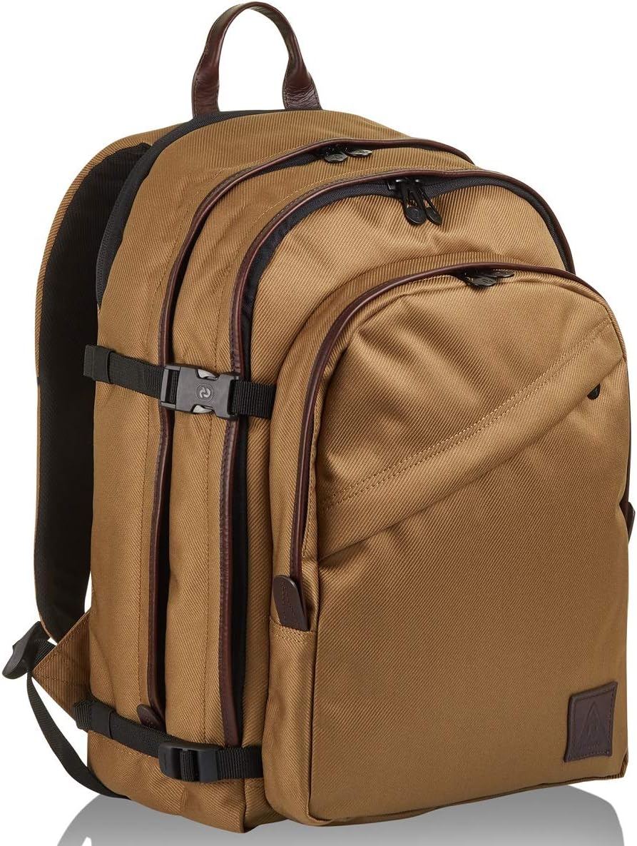 Invicta Backpack, Round Lux Unisex, Large Capacity, practical Italian Design, beige/brown - Image 3
