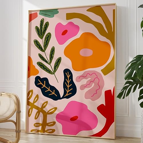 Miniatura 11 de ANTIANLIDO Arte de pared de flores rubor, impresiones abstractas de acuarela, rosa rosa, rosa claro, póster floral de rubor, pintura floral, Rosa