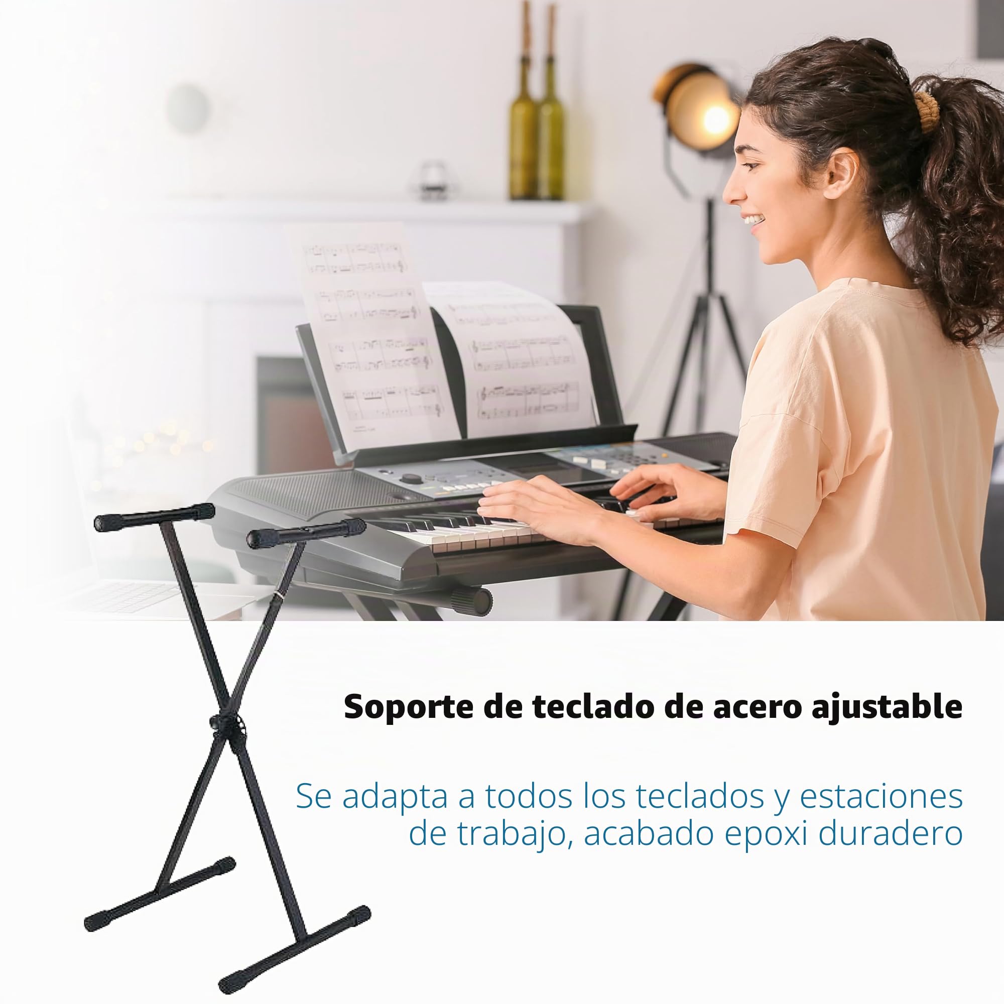 Soundsation – Único Teclado Soporte con altura ajustable