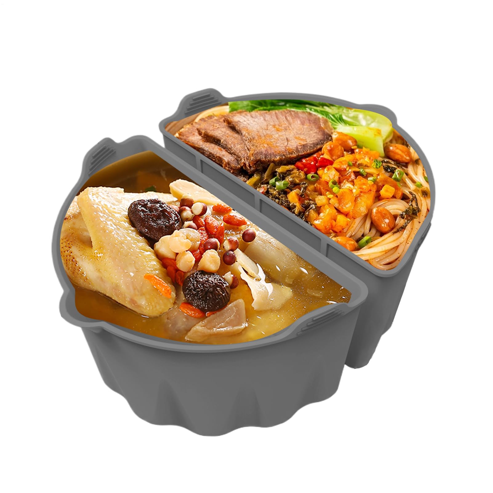 Insert mijoté ovale silicone réutilisable cloison de cuisson lente