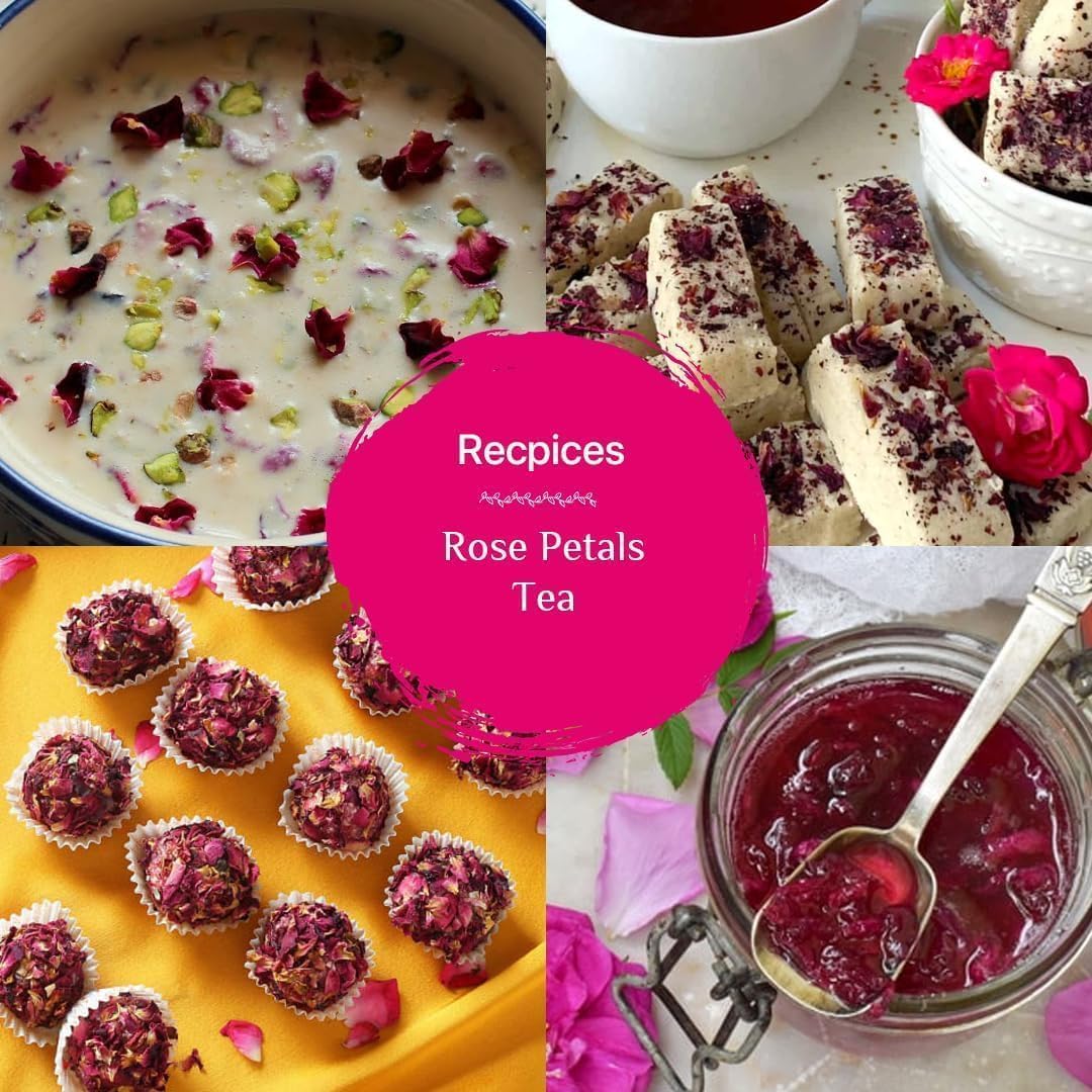 KP Rose Tea - 25gm - 25 Cups | SUPER ANTIOXIDANT | Natural Sun-Dried Petals | Herbal Tea - Flower Based | Vitamin - C Rich | For Beautiful Hair & Skin | Featured In Shark Tank | Pet Jar