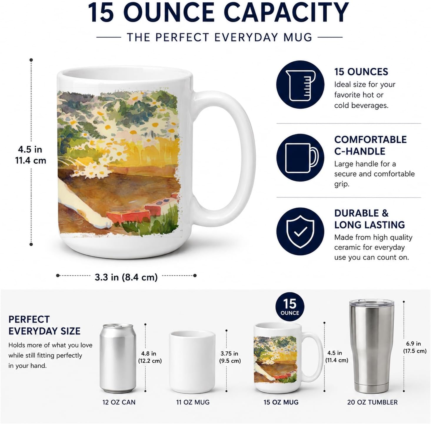 Caroline's Treasures 6030CM15 Cat Dishwasher Safe Microwavable Ceramic Coffee Mug 15 ounce, 15 ounce, multicolor image 3