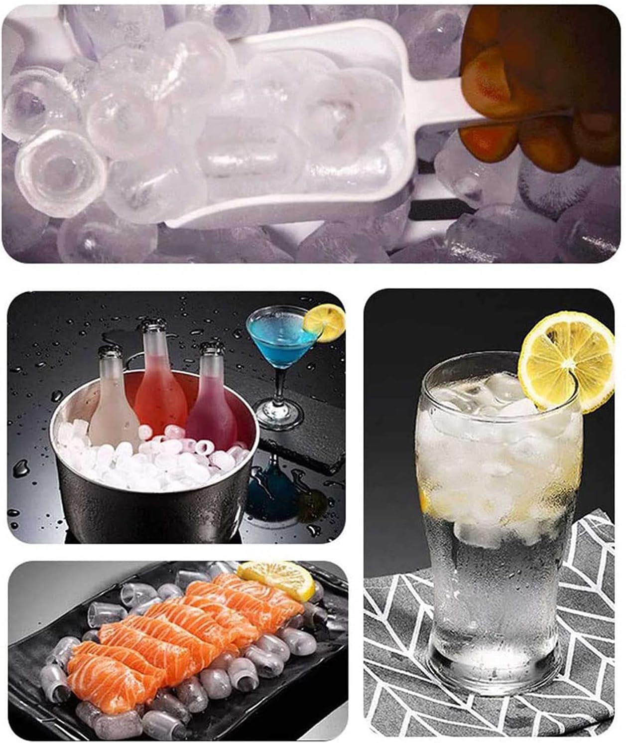 Ice Maker Machine Counter Top Cube Mini Ice Making Machine Automatic Round Ice Cube Ice Maker The Size of The Ice Cubes Can Be Adjusted
