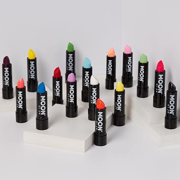Moon Glow - Blacklight Neon UV Lipstick 0.16oz - Black Glows brightly under Blacklights/UV Lighting!