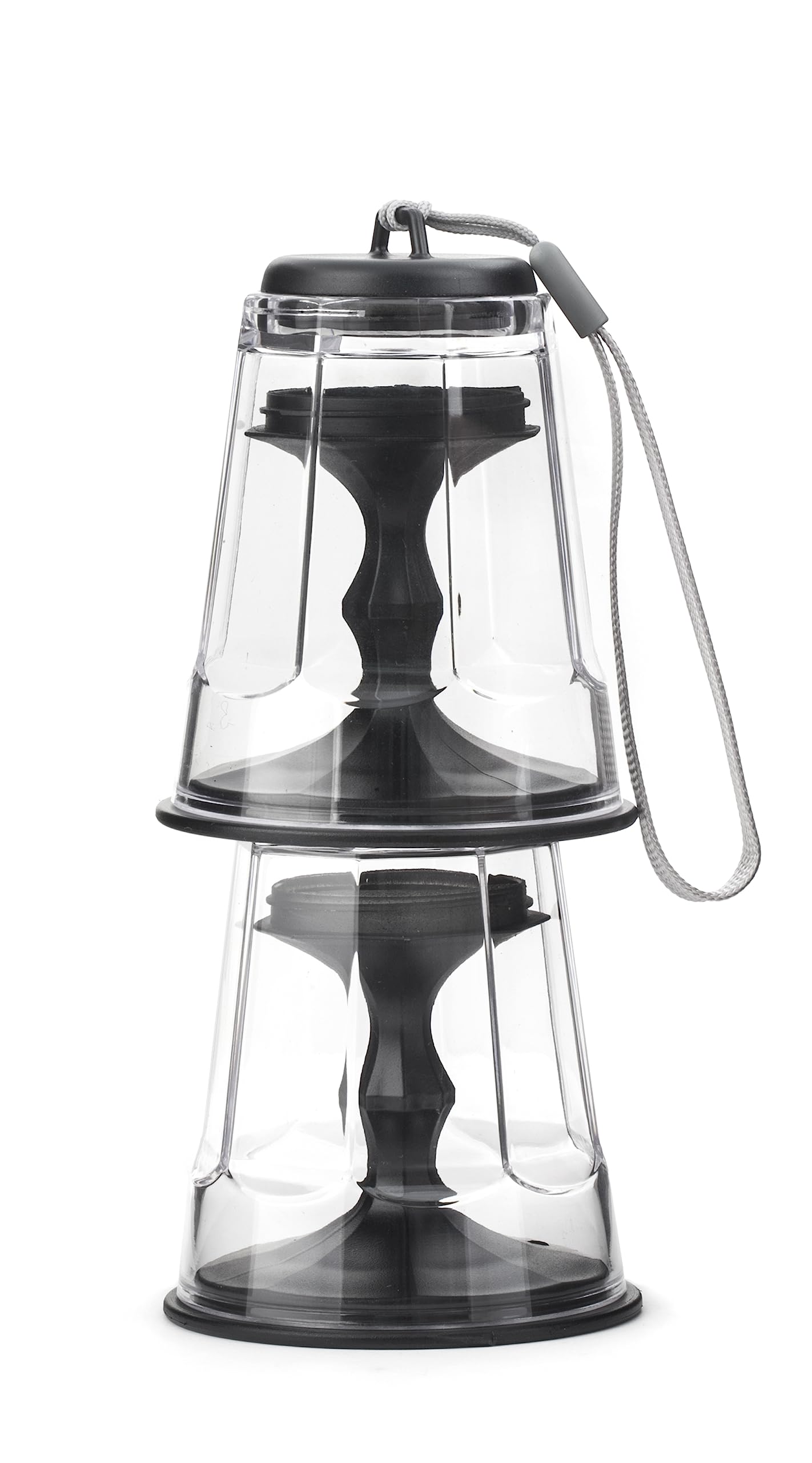 Kikkerland apilables Copa de Vino, Juego de 2, Negro