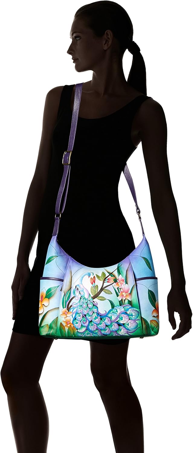 Anna by Anuschka Handpainted Women's Genuine Leather Large Shoulder Hobo