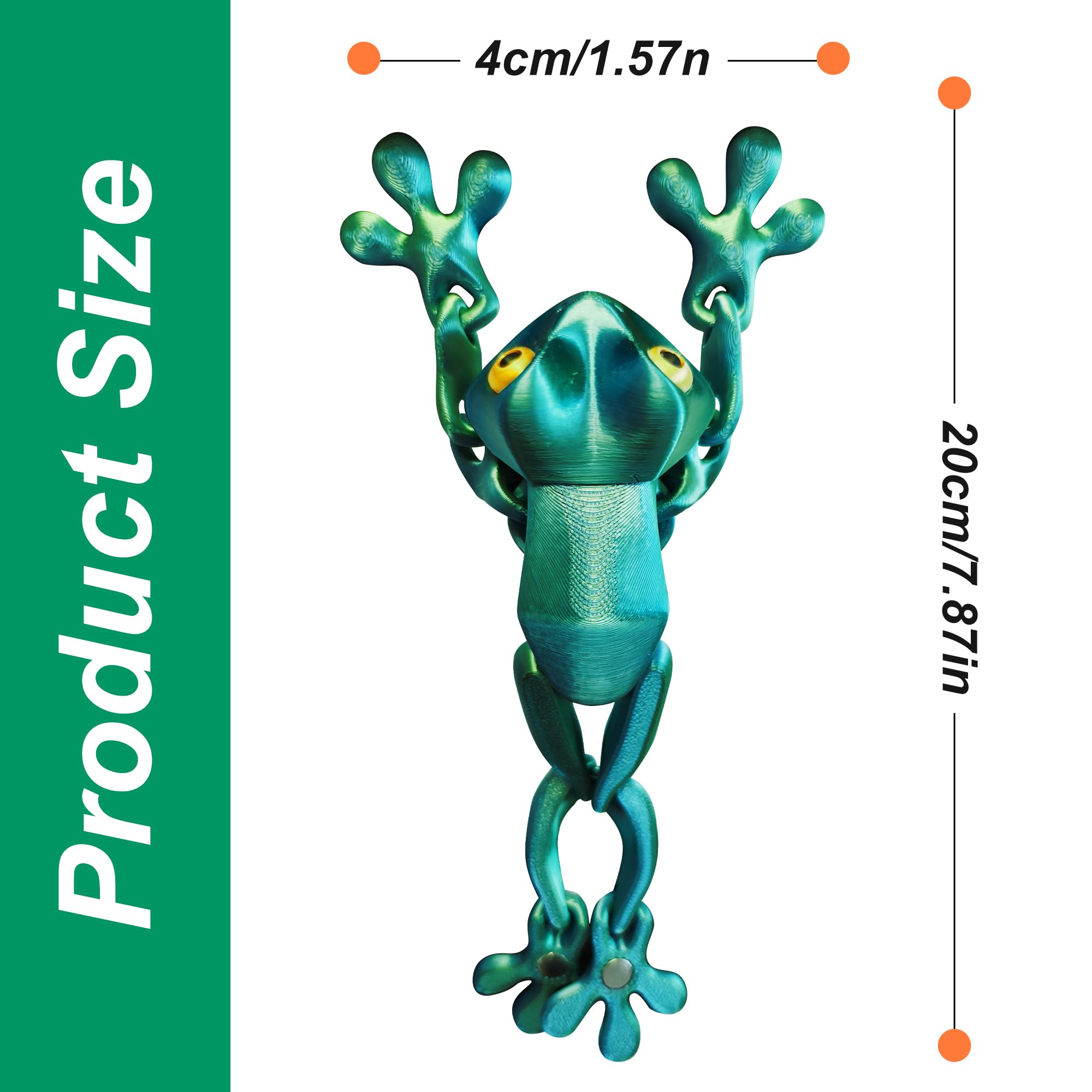 Amazon.com: gzpynsgaoh 3D Multi-Color Printed Articulated Frog, 3D