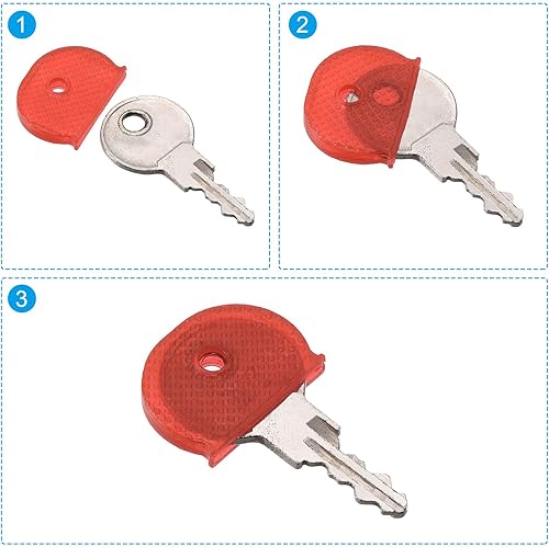 Miniatura 5 de PATIKIL Tapas para llaves, 4 juegos de llaves, identificadores de codificación de anillo de silicona, funda protectora para oficina, casa,