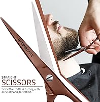 Vista 12 de Utopia Care - Tijeras de peluquería y corte de pelo de 6.5 pulgadas, tijeras de acero inoxidable con cuchillas suaves y bordes afilados, para Oro
