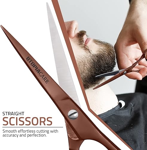 Miniatura 12 de Utopia Care - Tijeras de peluquería y corte de pelo de 6.5 pulgadas, tijeras de acero inoxidable con cuchillas suaves y bordes afilados, para Oro