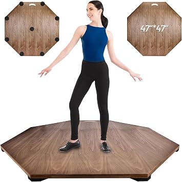 Portable Dance Floor, 48 L x 48W Tap Board for Tap Dancing, Tap Dancing Practice Board, Tap Dance Floor for Dancers Home & Outdoor.XL