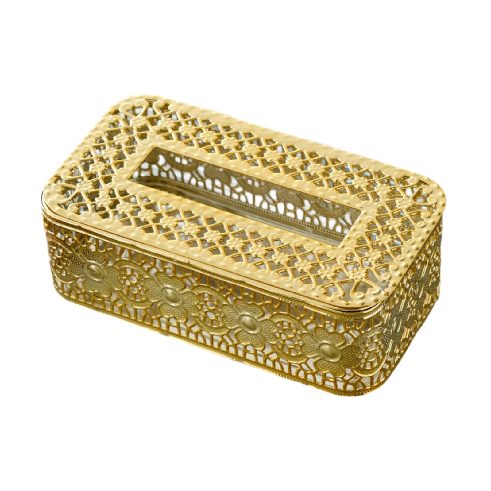 YIXANNX Luxury Tissue Box Holder Dispenser Bathroom Blends Elegant Designs With Practical Creating Stunning Atmosphere Tissue Paper Holder Facial Tissues, gold, A
