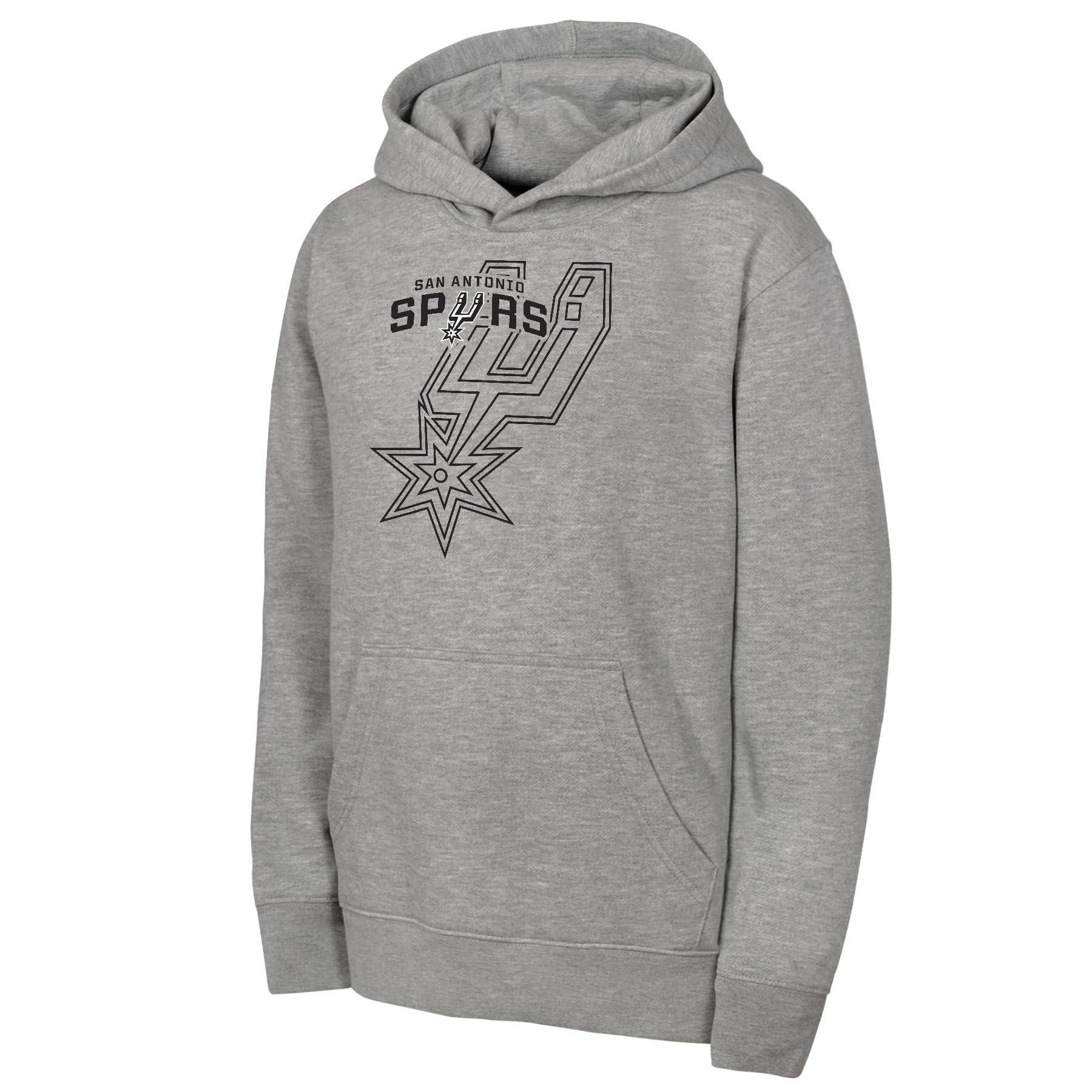 NBA Mens Fleece Hoodie, Heather Grey, XXL EU