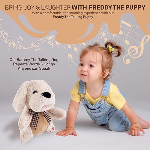 Miniatura 7 de 13MARCH Freddy The Talking Puppy - Juguete interactivo de peluche para niños que canta y habla - Animal de peluche musical con patas que aplauden