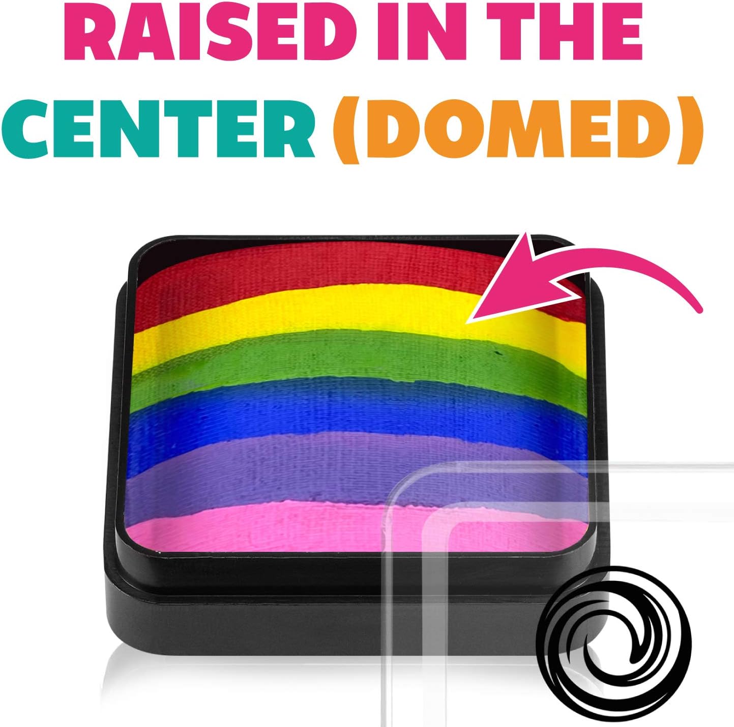 Kraze FX Dome Cake - Rainbow Roar (25 gm), Professional Face and Body Painting Split Cake, Hypoallergenic, Safe & Non-Toxic, Child Friendly, Ideal for Fairs, Carnivals, Party & Halloween - Image 3