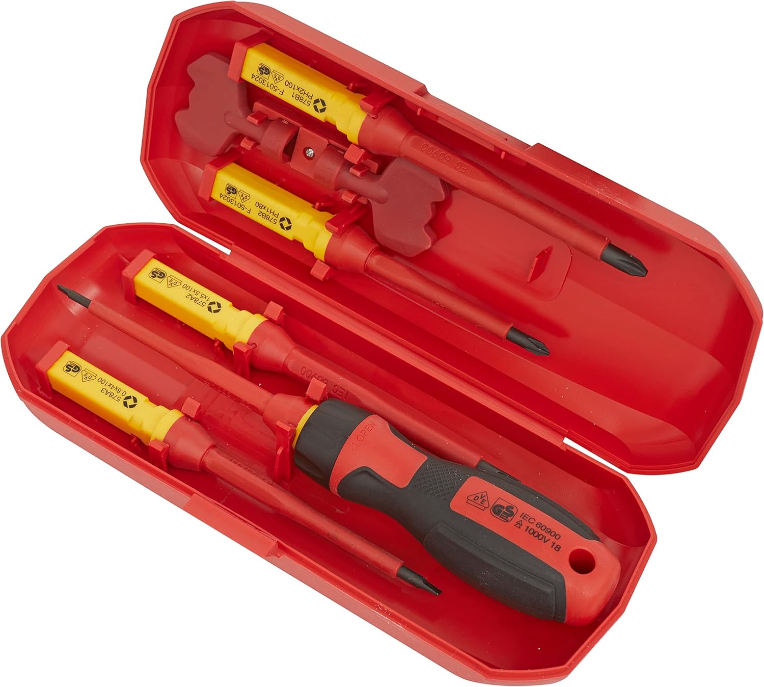 Sealey Interchangeable Screwdriver Set, 8pc - VDE Approved - AK61280