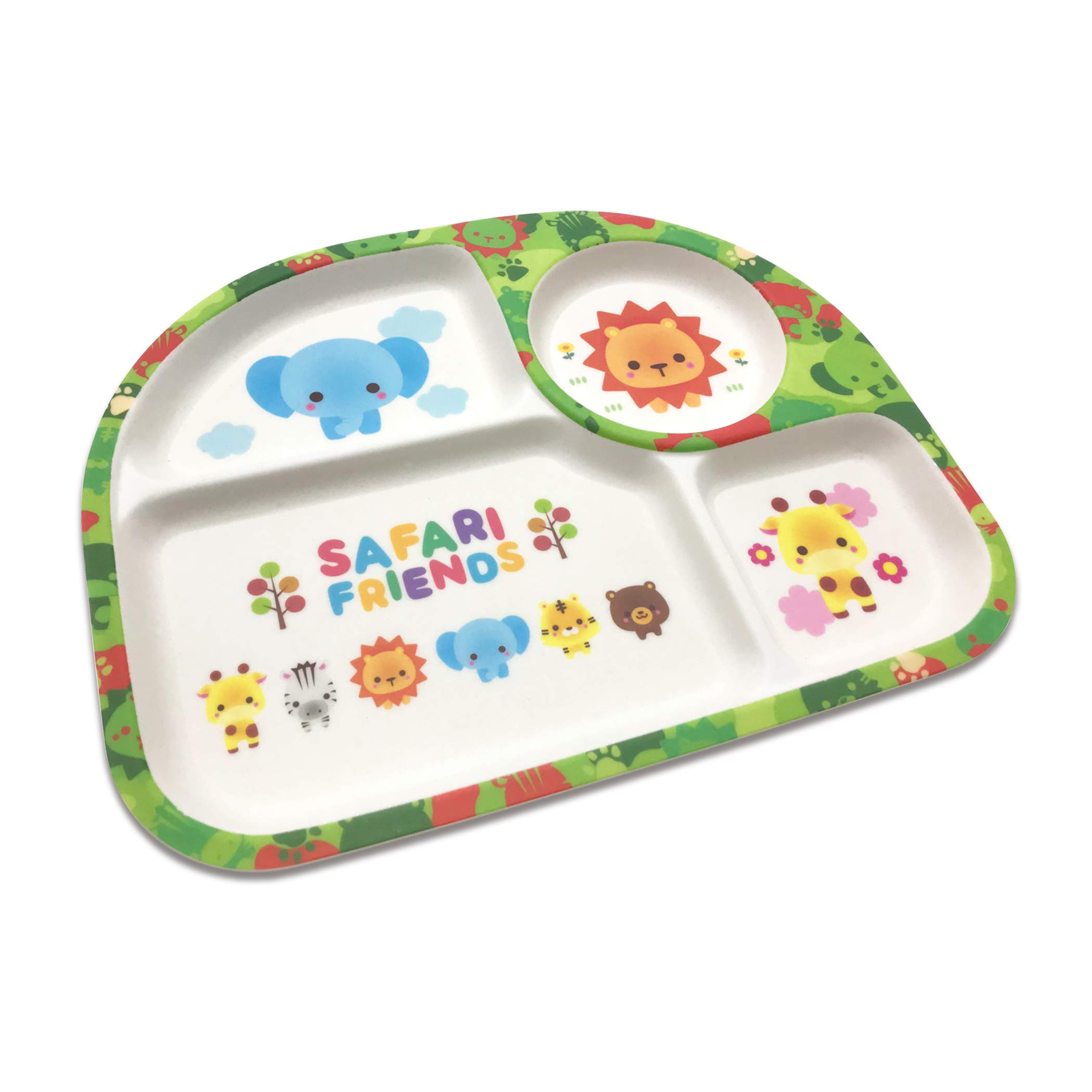 Amazon | ecoな食器 ランチプレート 皿 子供食器 軽量 天然素材 仕切り