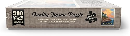 Miniatura 7 de Acadia National Park Faro y póster vintage, rompecabezas de 500 piezas prémium para adultos