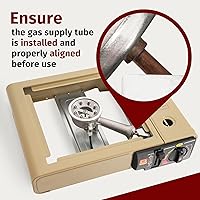 Vista 7 de SHINESTAR Dual Fuel Camping Stove with Butane & Propane Compatibility, Portable Stove for Outdoor Cooking, Propane Adapter Hose, Wind Guard and