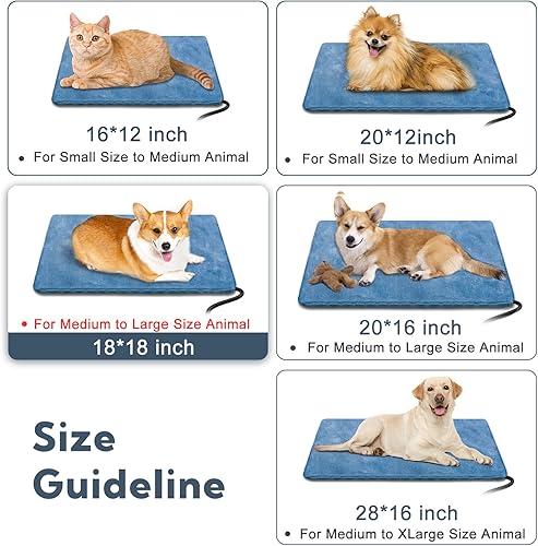 Vista 9 de Almohadilla térmica para mascotas para gatos y perros - Almohadilla térmica para interiores y exteriores, impermeable y resistente a