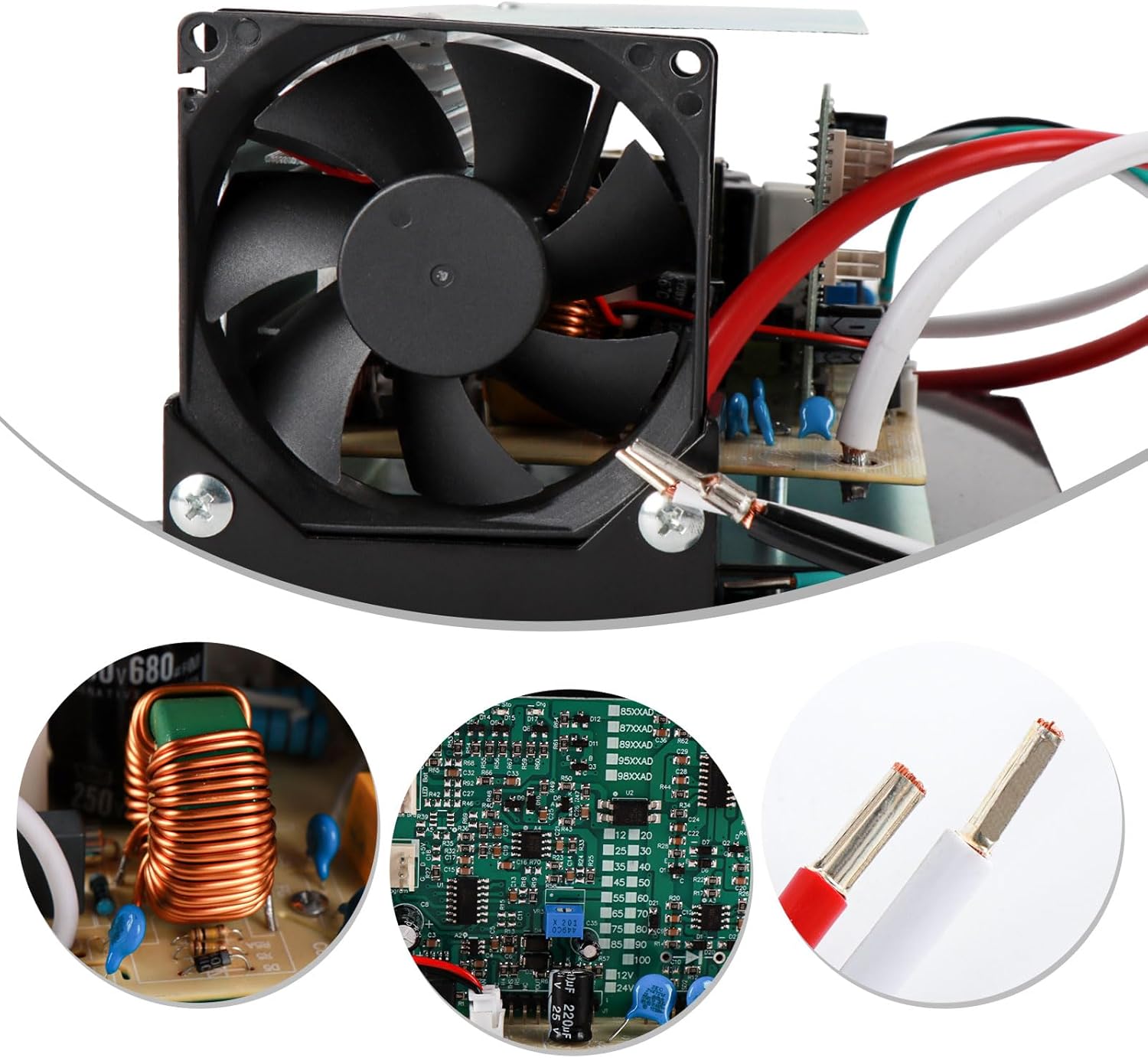 WF-8955-AD-MBA Main Board Assembly 55 Amp, WF-8955AN RV Power Converter, 13.6V Three Stages Smart Charge, Compatible with WF-8955PEC WF-8955-MBA