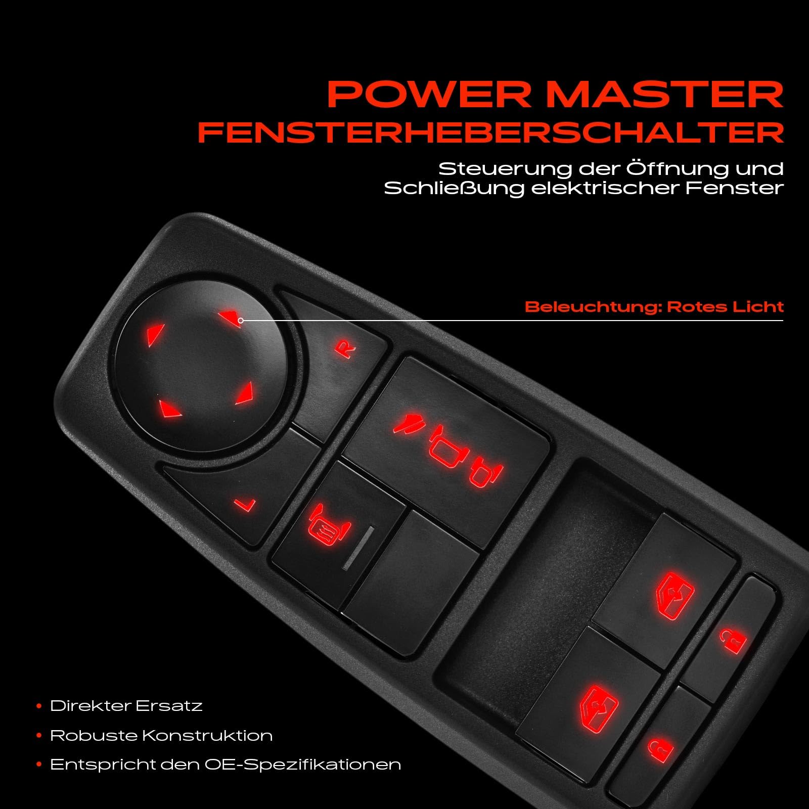 Frankberg Fensterheberschalter Fahrerseitig 22-polig Kompatibel mit MAN TGL TGM 2005-2020 TGX 2007-2020 TGS Replace# 81258067093,81258067063