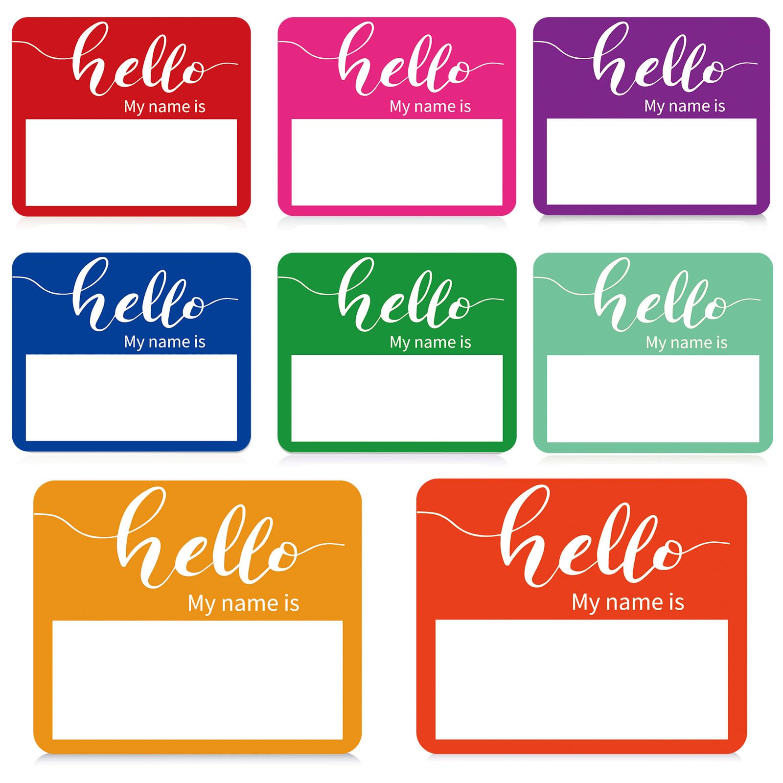 Name Tag Stickers, 120 Pcs Hello My Name is Stickers, (3" x 2.5") Adhesive Nametags Name Labels Sticker for School Classroom, Meeting, Conferences, Clothes, Office &amp; Christmas