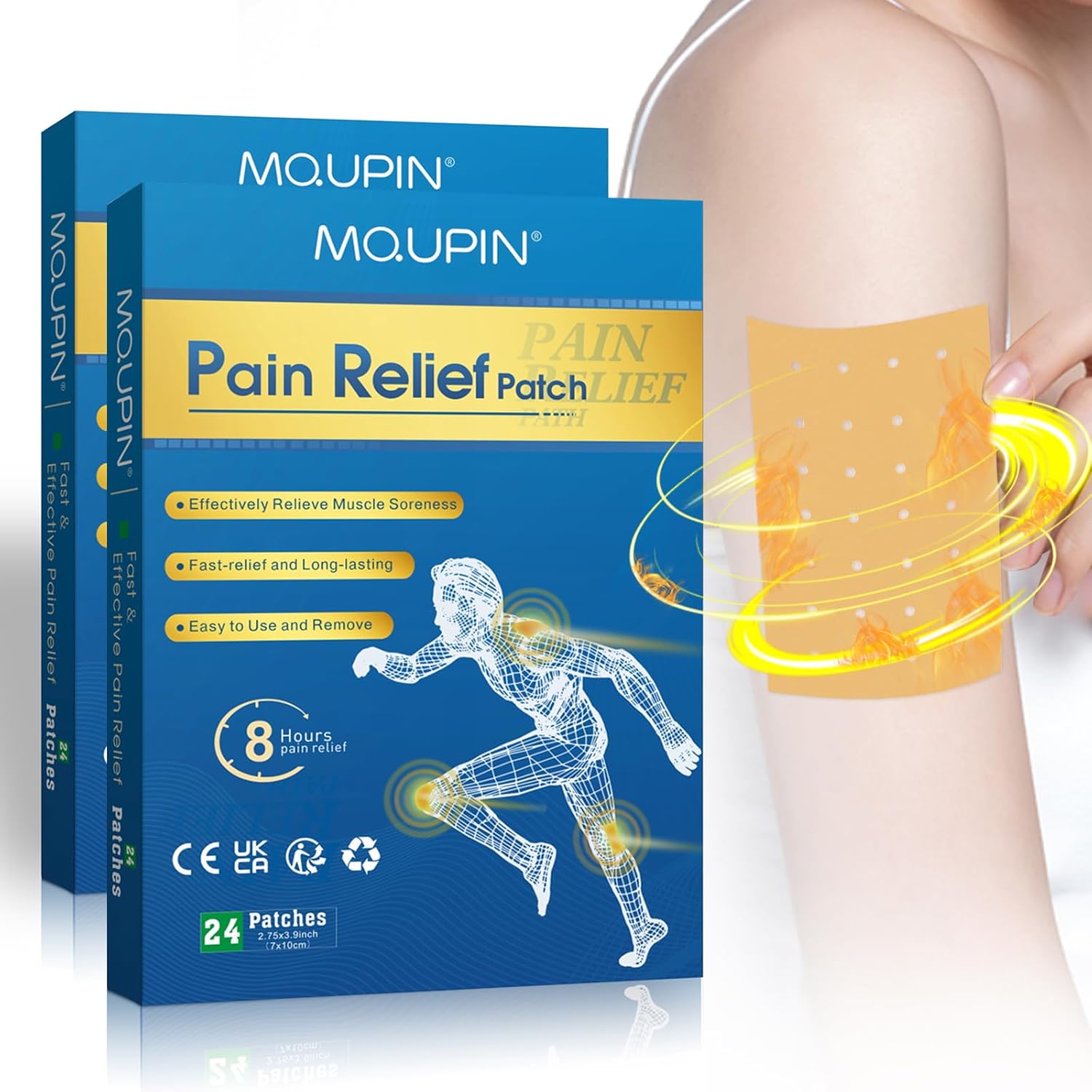 Pain Relax Patches Heat Patches 48 Pcs, Knee Patches for Sciatica