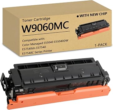 W9060 W9060MC Black High Capacity Toner Cartridge | Compatible for Color Managed E55040 E55040DW E57540dn E57540C Printer 1 Black