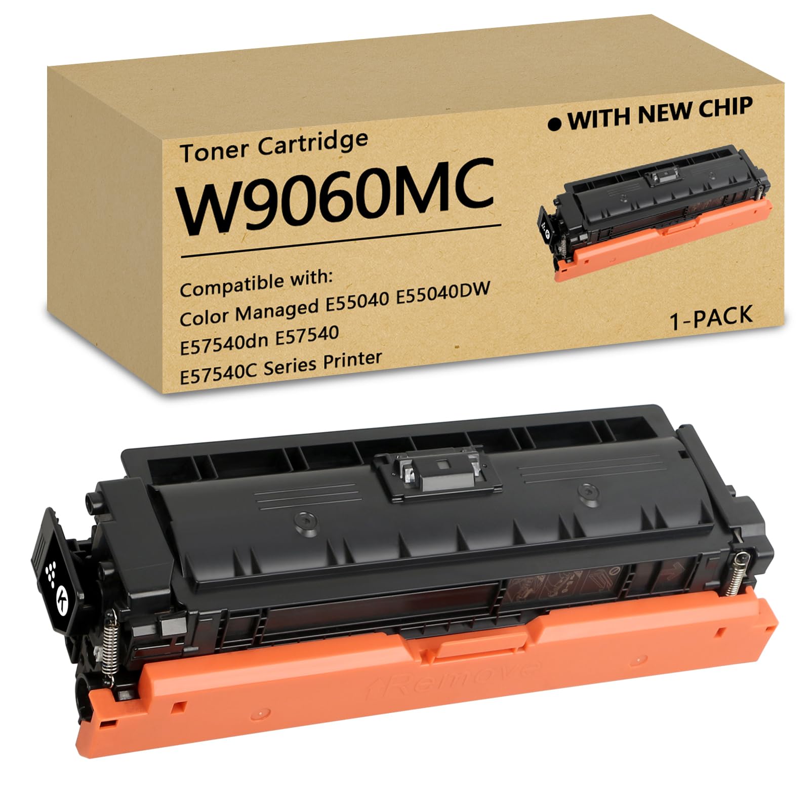 W9060 W9060MC Black High Capacity Toner Cartridge | Compatible for Color Managed E55040 E55040DW E57540dn E57540C Printer (1 Black)