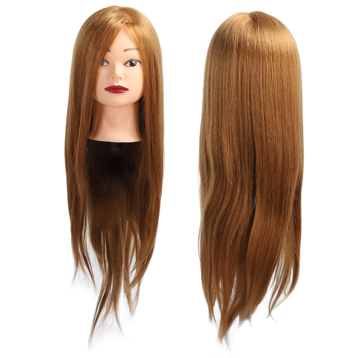 Hairdressing Mannequin Head with Clamp Flexible Silicone for Salon Practice Suitable for Hairstyling Weddings, Dates, Parties