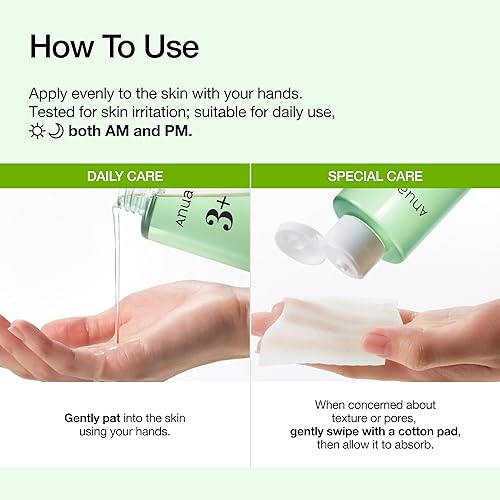 Miniatura 7 de Anua Tónico aclarante de piel CICA de ácido azelaico 3, cuidado calmante y claro, con ácido salicílico y ácido azelaico, cuidado de sebo y manchas,