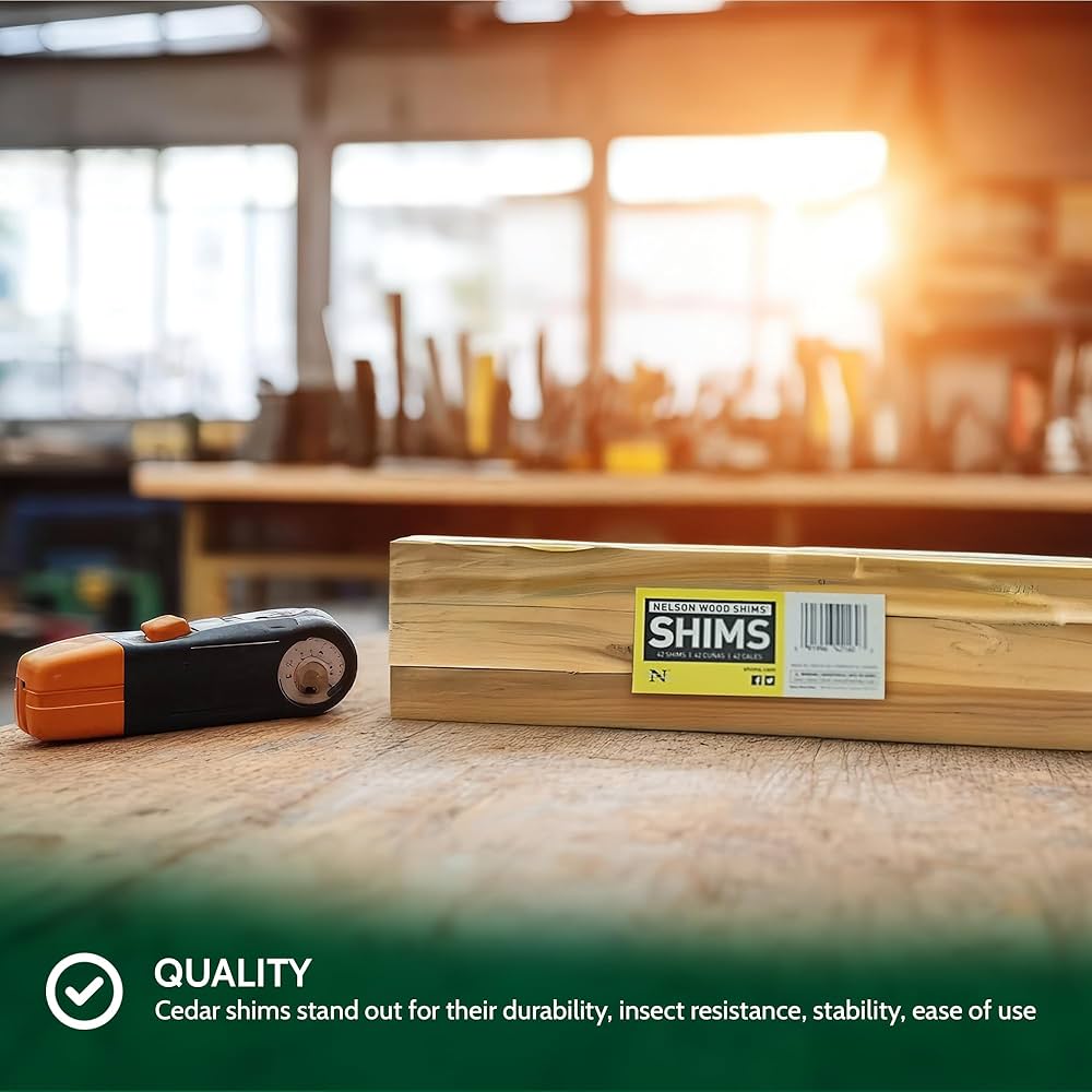 Nelson Wood Shims - 16-Inch Wood Shims for Leveling - 42 Pack