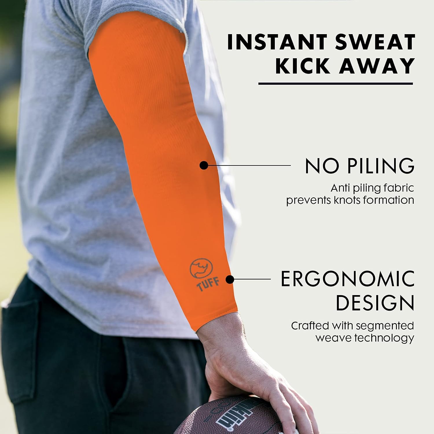 TUFF Compression Cooling Arm Sleeves - UPF 50 Arm Sleeves for Men & Women…