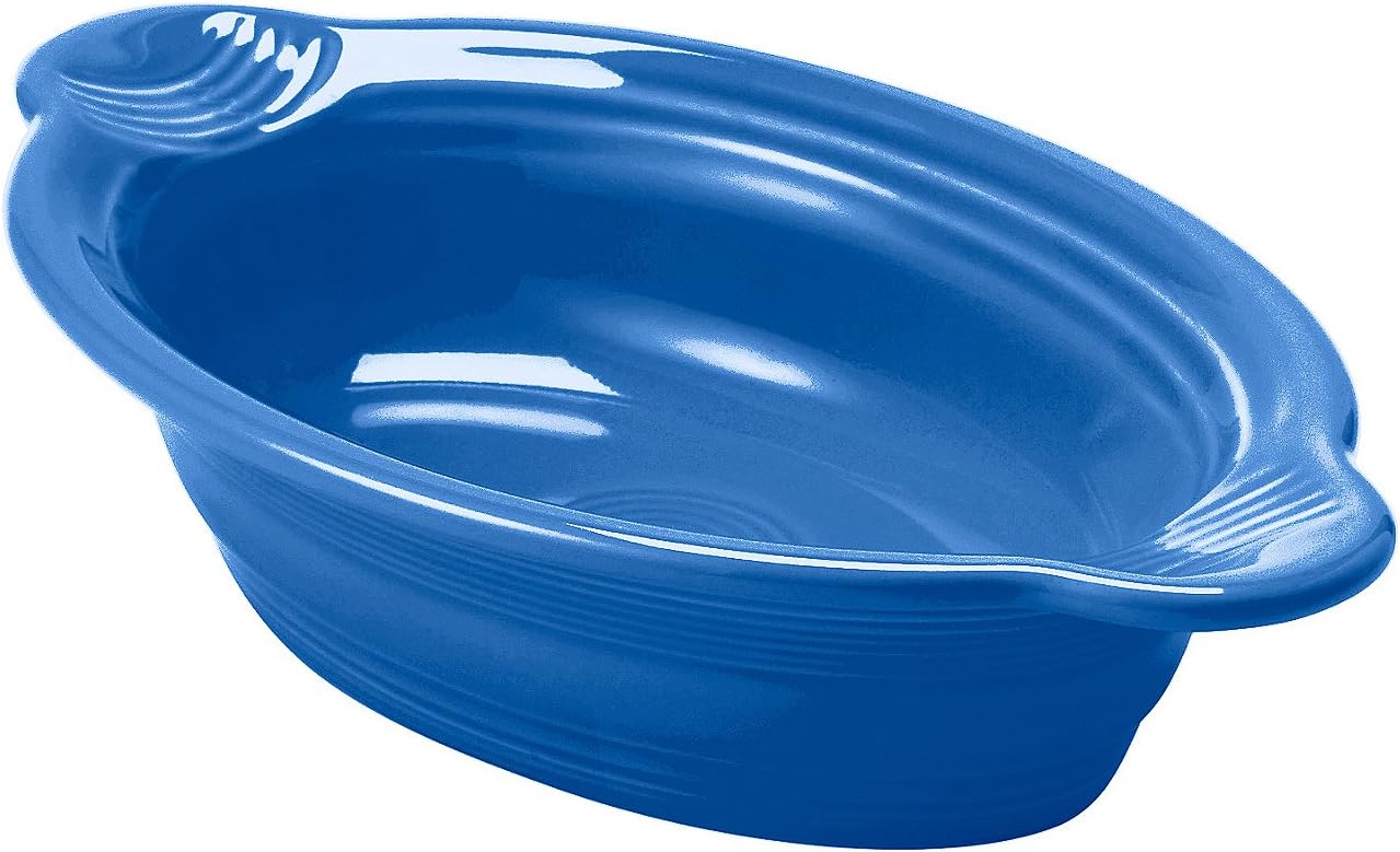 Fiesta Individual Oval Casserole, 9-Inch by 5-Inch, Lapis