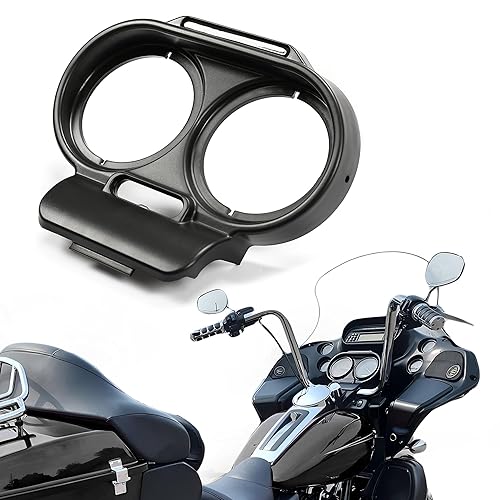 Kojem Cubierta de calibre compatible con Harley-Davidson Road Glide 1998-2013 Reemplazo para cubierta de velocímetro 67923-98B 21906 Negro