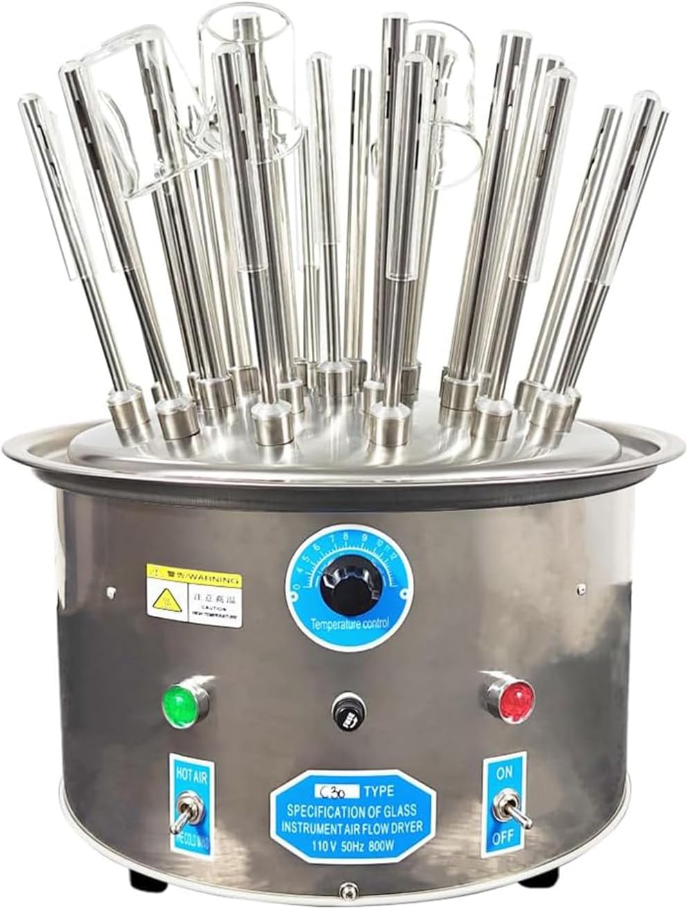BANGBANGJI Lab Glassware Dryer, Stainless Steel Drying Machine, Lab Cleaning Equipment, with 30pcs Drying Pipes, for Lab Glassware Dental Tube Bottle 220V