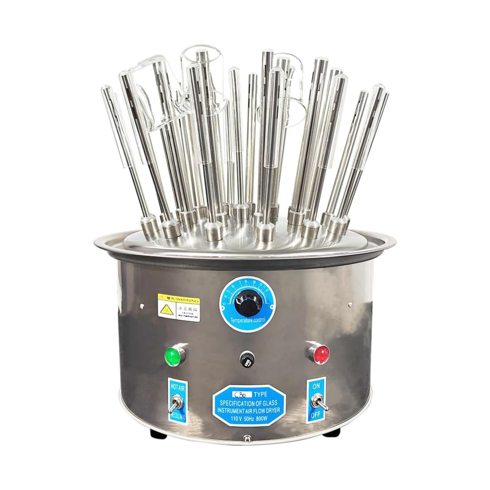 Suszarka do szkła laboratoryjnego, suszarka ze stali nierdzewnej, sprzęt do czyszczenia laboratoryjnego, z 30 rurami suszącymi, do szkła laboratoryjnego 110V