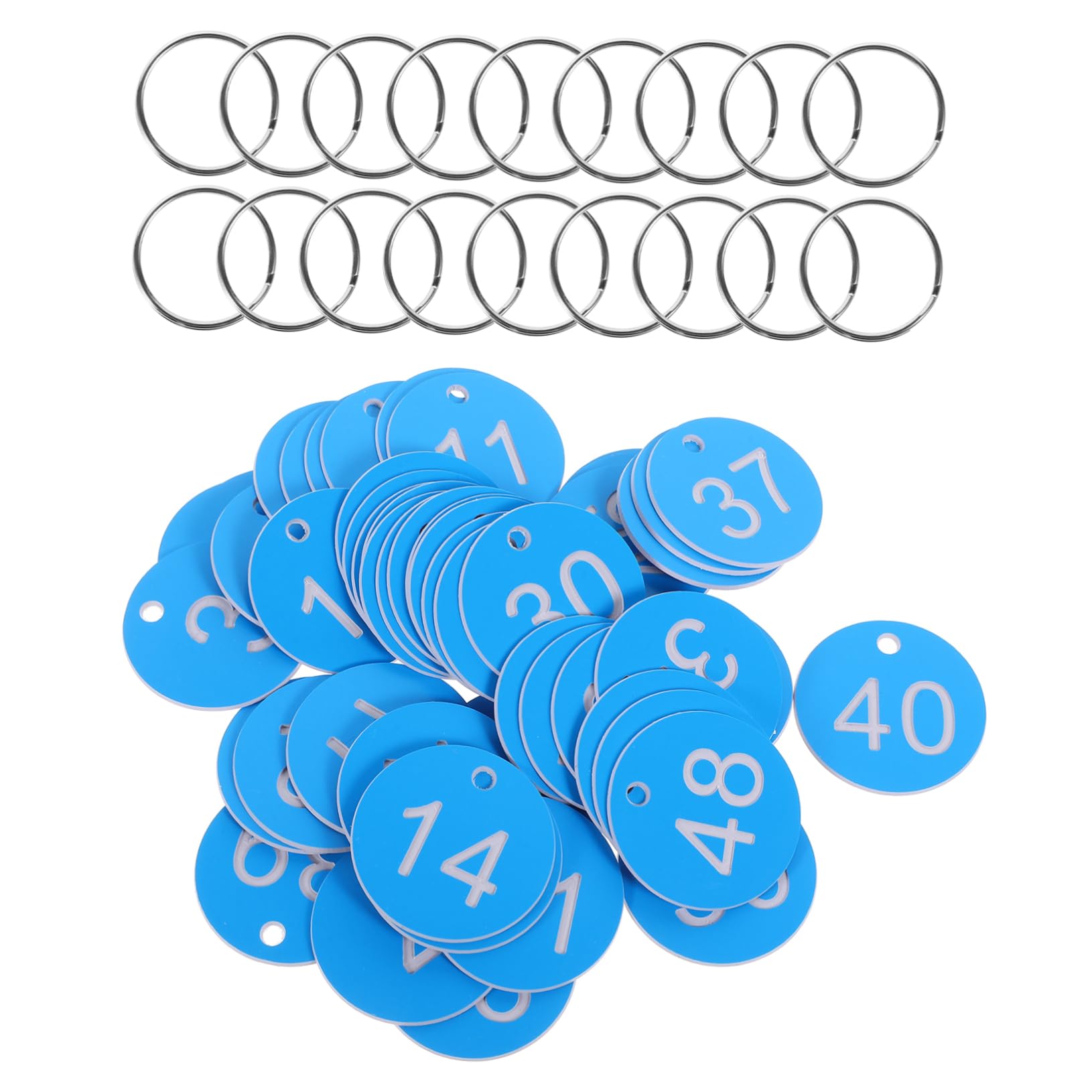 4 Set Etichette Numerate per Targhette Rotonde per Organizzazione Chiavi e Bagagli per Hotel Ristoranti e Armadietti