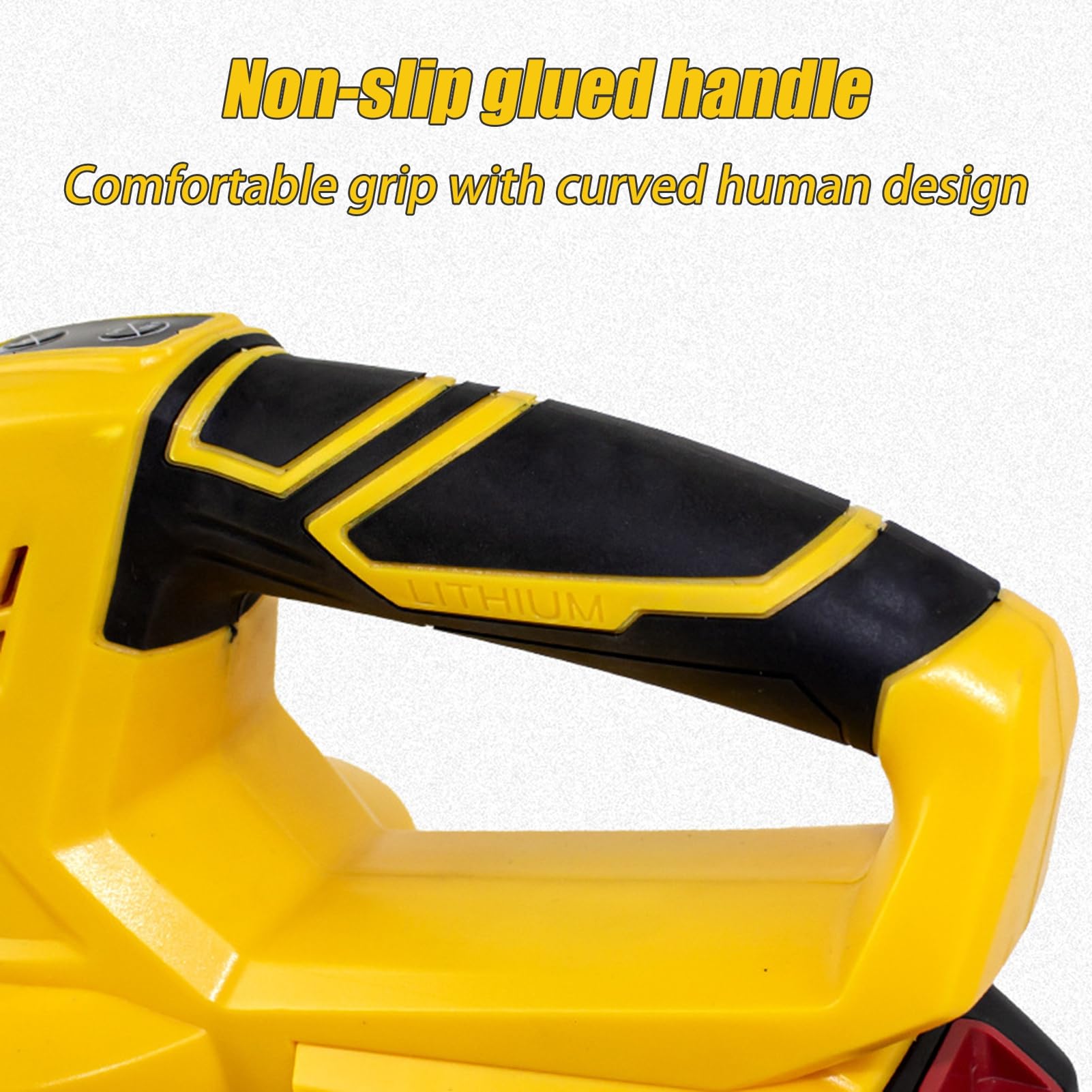 hatleues Soffiatore elettrico senza fili 3.0Ah Soffiatori per foglie a batteria leggeri Soffiatori ergonomici portatili per foglie piccole attrezzature per la pulizia del cortile Giallo
