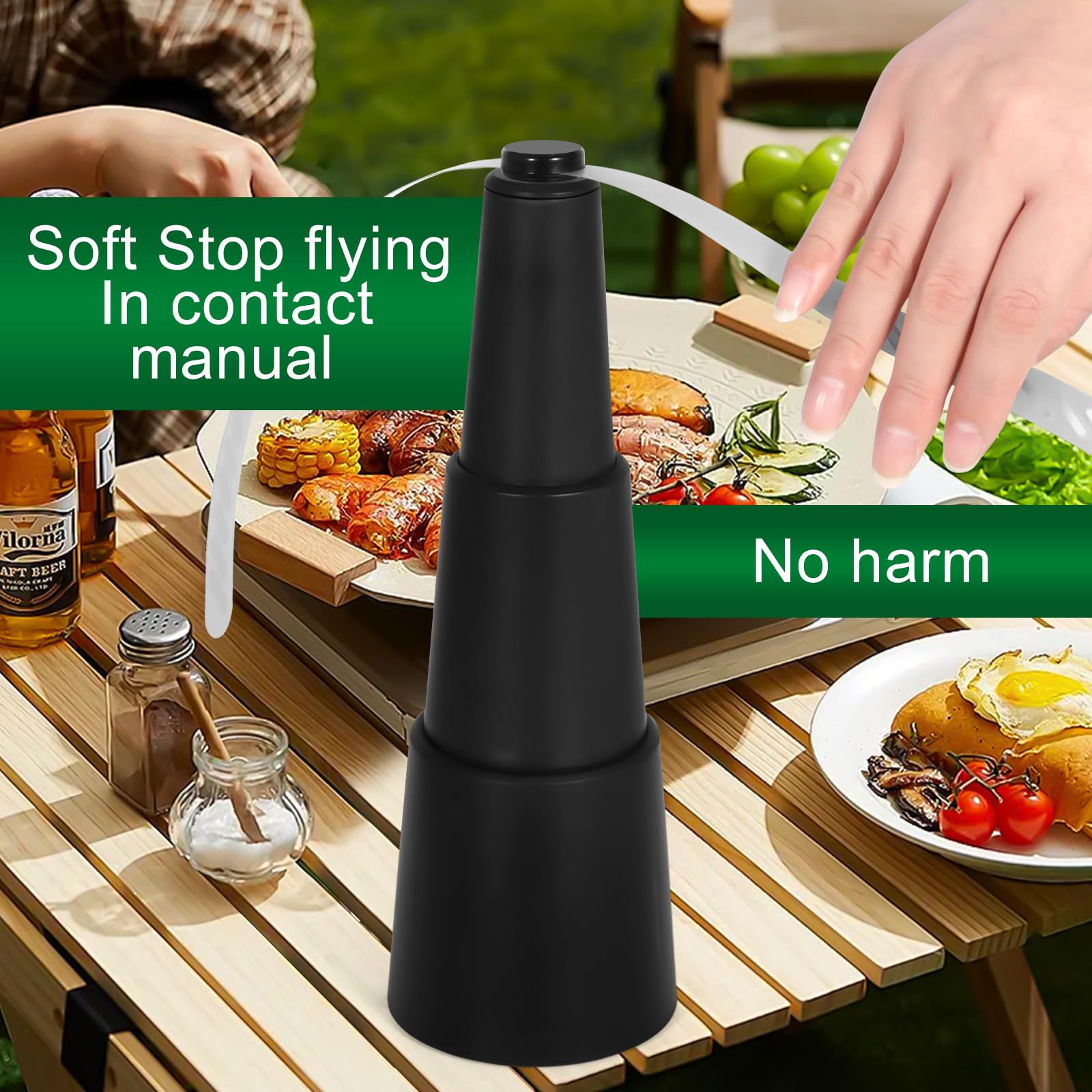 Moustiques Repoussent Les Ventilateurs, 2 Pièces Ventilateur Anti Mouche Indolore pour Eloigner Les Mouches de la Table, Repellent Moustique Fan pour Maison Dîner, Pique-Nique et Barbecue