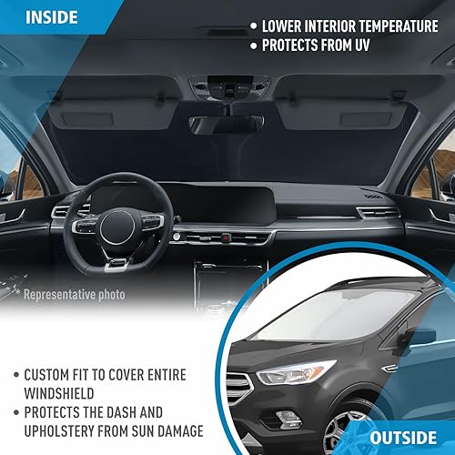 Miniatura 9 de CLIM ART Parasol para parabrisas para Mazda CX-9 2016-2024  Parasol plegable de ajuste personalizado  Parasol para automóvil  Protector solar del