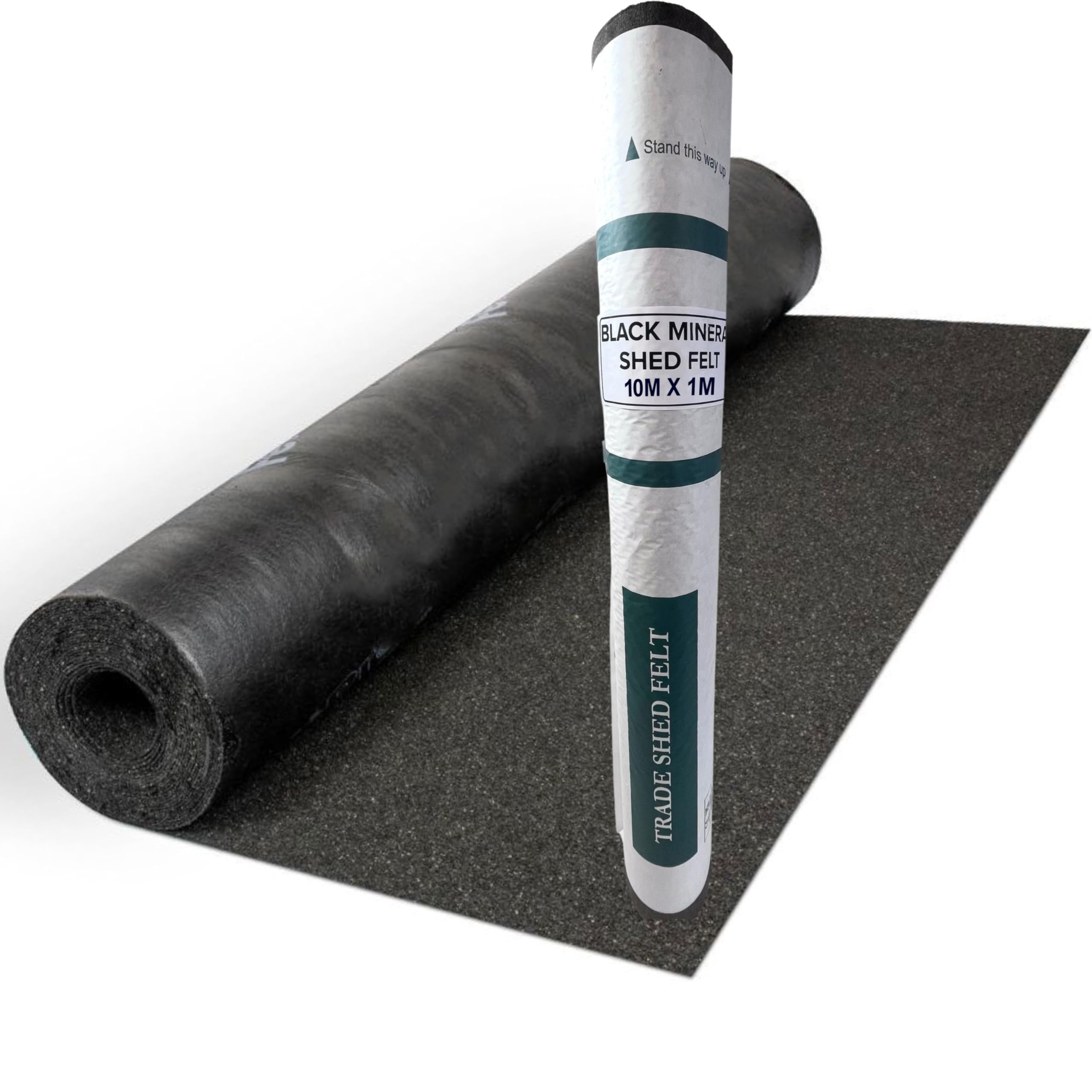 Standard Grade Shed Roof Felt Black Mineral 32.8 x 3.2ft (10m x 1m) - Durable, Long-Lasting Heavy-Duty Roofing Felt, Weatherproof Roof Covering for Summerhouses, Sheds, Kennels โ image 1