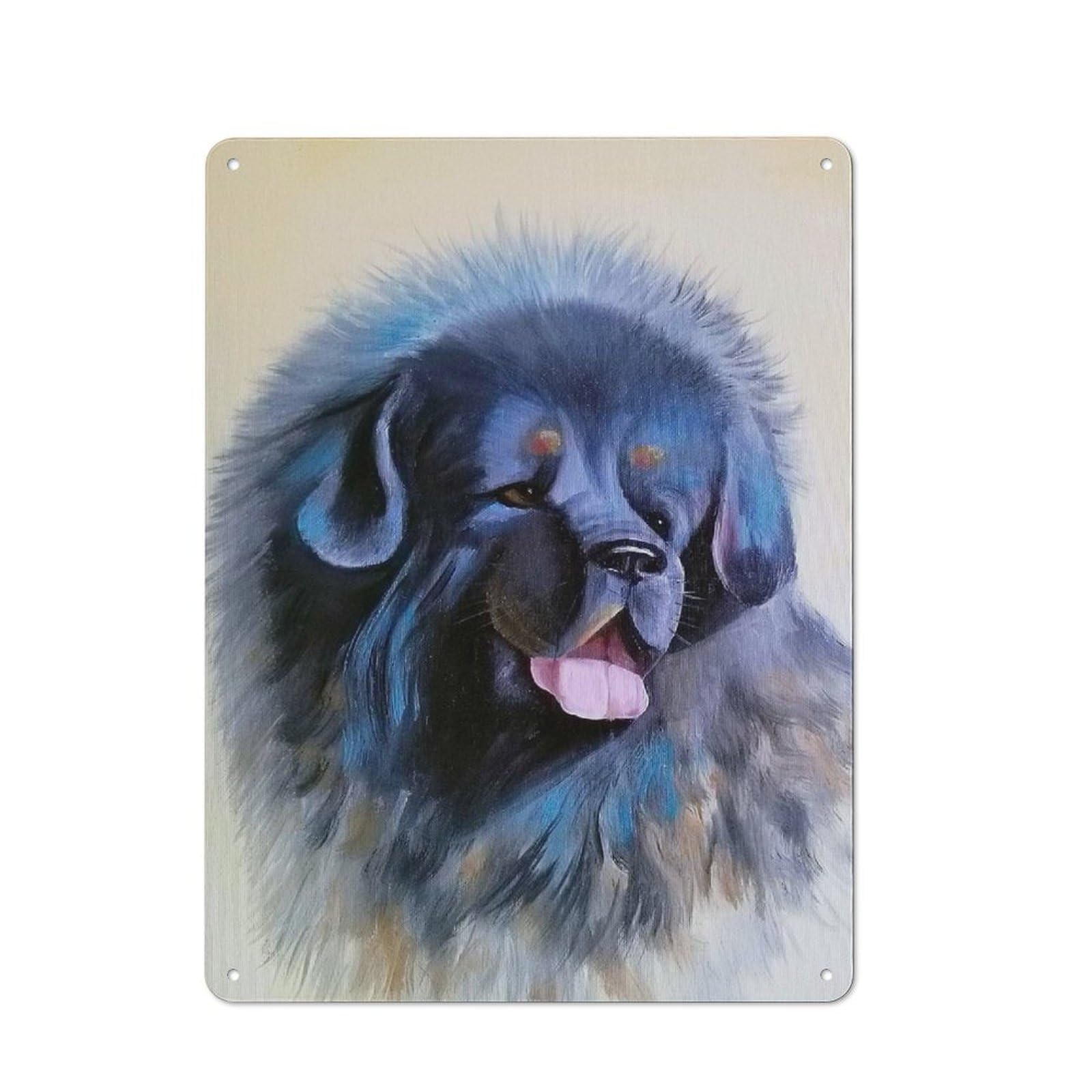 Junmoney Tibetan Mastiffcam00414 Rustic Metal Wall Sign 40X30cm For Café Or Restaurant, Gift Idea At Christmas For Café Owners And Decorators